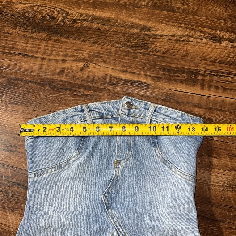 Y2K Zara Denim Strapless Mini Dress Women's Small - Picture 4 of 8
